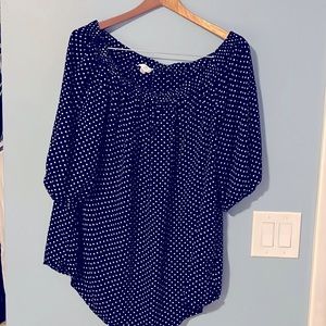 Navy with stars and dots/Boutique top!